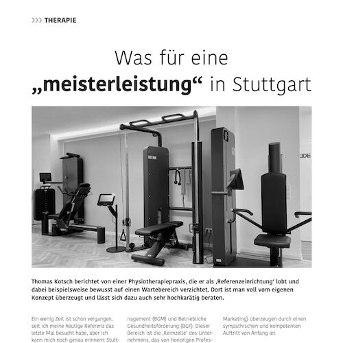 10 Das Haus der Gesundheit Best Practice meisterleistung Physio Stuttgart - Therapie&Training Digital 03-2022 Kopie