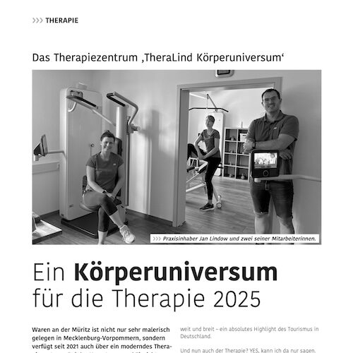 19 Das Haus der Gesundheit Best Practice TheraLind Waren an der Muritz - Therapie&Training Digital 06-2022 Kopie